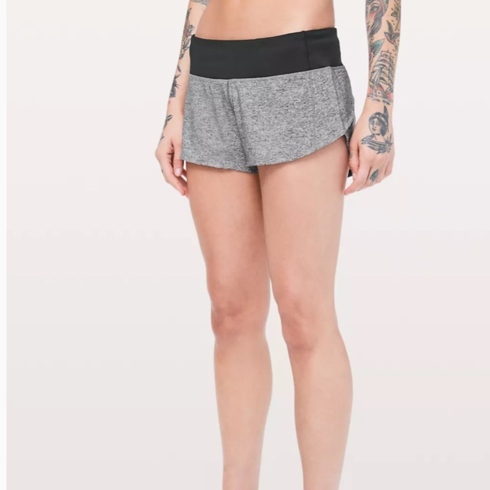 Grey Lululemon Speed Up shorts Size 8